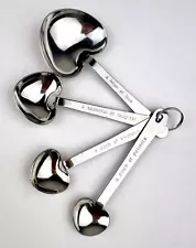 Kate Aspen Measuring Spoons Love Heart Shaped Set
