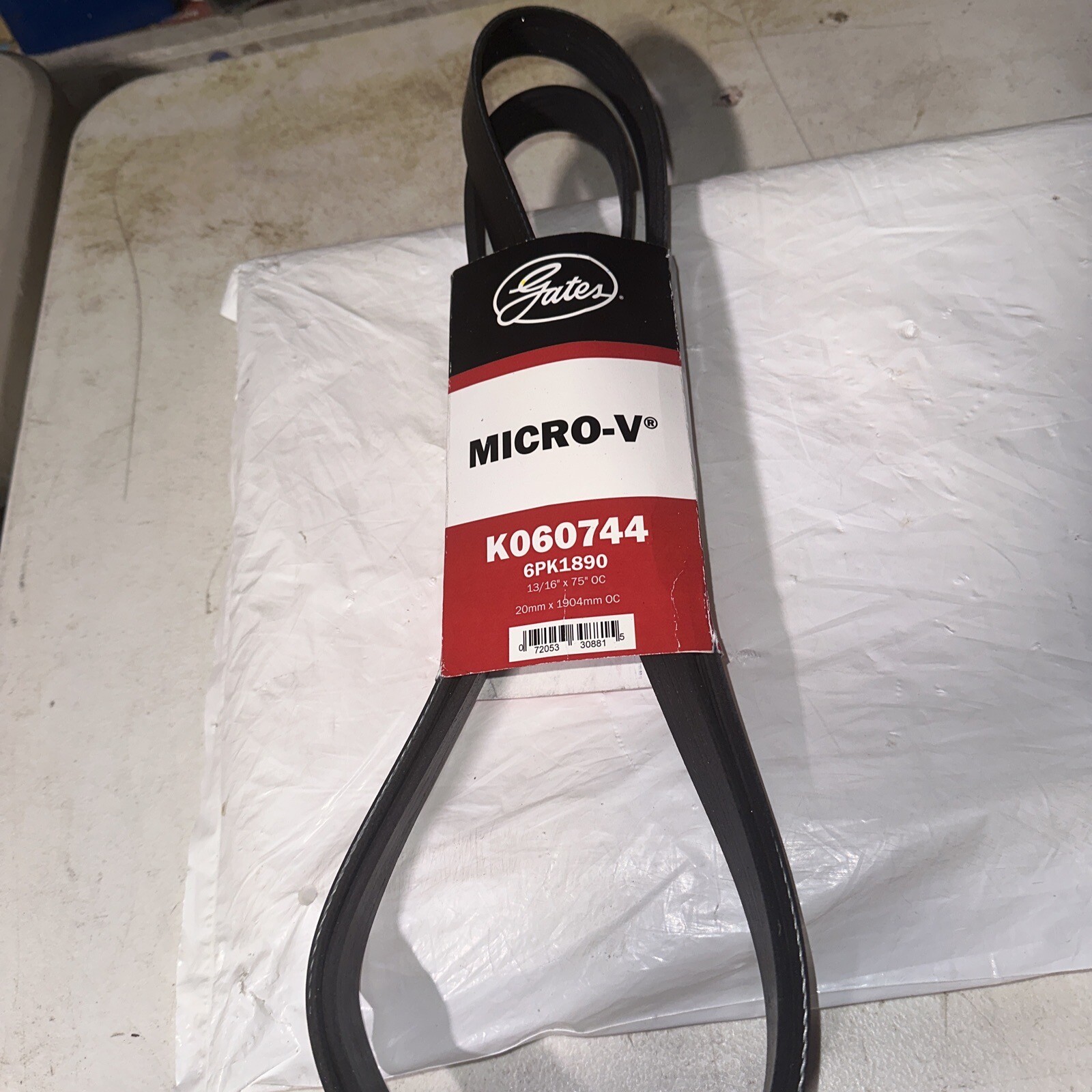 Gates Micro-V K060744 Serpentine Belt for QJK6750 PK060744  