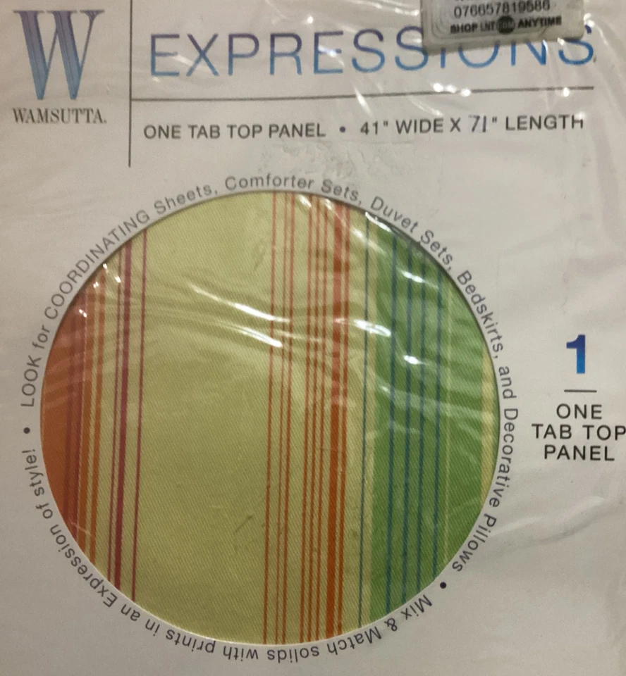 "2 paneles de cortina con lengüeta a rayas Wamsutta FOCUS 41" X 71"" cada uno" Foto 3 de 4