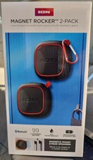 ION Magnet Rocker 2 Pack Portable Bluetooth Speaker Black iSP153