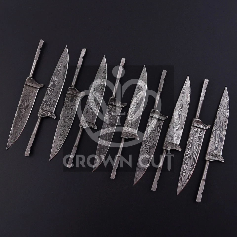 10 x Damascus steel, Damask Blades, Hunting Nickers, Costumes Bavarian Blades - Bild 2 von 4