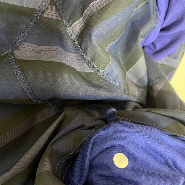 Chaqueta para mujer Lululemon 8 azul Run Hustle capucha oculta cremallera completa agujero para el pulgar Foto 3 de 4