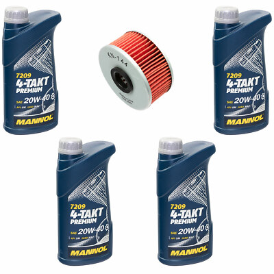 Motoröl Ölfilter KN144 Set 20W40 4 Liter für Yamaha FZR 600 FZR600 XJ 600 XJ600