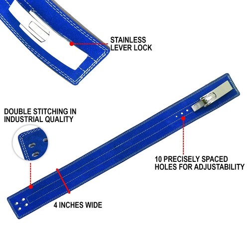 ARD™ Weight Lifting Lever Belt 10mm – Powerlifting Gym Workout Support - Picture 16 of 33