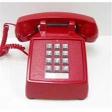 Cortelco 250047-VBA-20MD Single Line Desk Telephone - Red