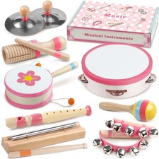 Baby Musical Instruments - Montessori Musical Toys for Toddlers 1-3, Wooden Perc