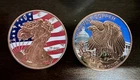 20-1 oz Colorized Walking Liberty .999 Fine Copper Round – American Flag Design