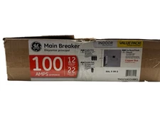 GE 100A 12-Spc 22-Cct Main Breaker Indoor Panel & Breaker Kit TM1210CCUBK1 (OB)