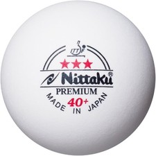 Nittaku Table Tennis Ball, International Certified Plastic, 40mm, White