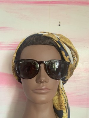 Ray-Ban Erika Sunglasses Brown With Smoked grey Lens & case & cloth NICE! 3pc