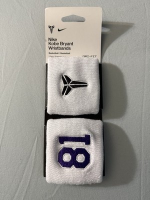 Nike Kobe Bryant Wristbands Dri Fit NBA One Size Lakers Basketball