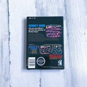 Donkey Kong BOX ONLY No Hangtab Black Box VGC (Nintendo NES, 1986) VERY RARE!