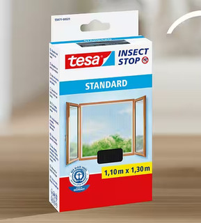 10073255/K16 TESA Fly Screen Fabric Hook and Loop for Windows 110cm x 130cm NEW