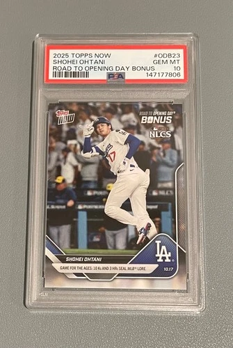 2025 Topps Now Road to Opening Day Bonus Shohei Ohtani #ODB23 - PSA 10 Gem Mint!