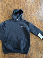 NWT Champion Youth kids Hoodie With Pockets 19 Small 7/8 Black