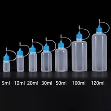 1pc PE Squeezable Applicator Bottle Needle Tip Refillable 5 120ml Oil Caps - NEW