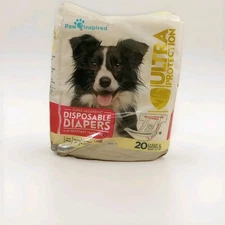 Paw Inspired Dog Diapers Female Disposable Cat Diapers Dogs Puppy in Heat  (L)19