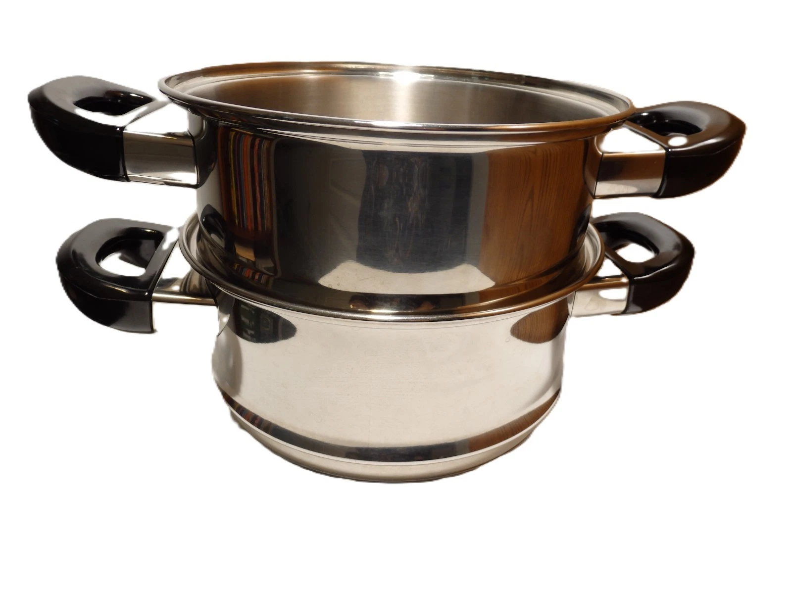 Healthy Life 4 Square Stainless Steel Steamer Set - 2 Piece Stackable Pans