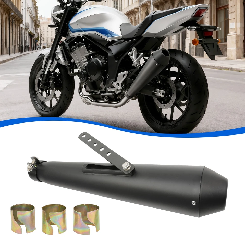 Silenciador silenciador de escape de motocicleta entrada de tubo 1,5"-2" para Honda Nighthawk 250 Foto 4 de 4