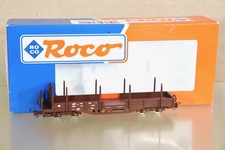 ROCO 34521 HOe GAUGE OBB ÖBB MARIA ZELLER FLAT STAKE WAGON 36809 on