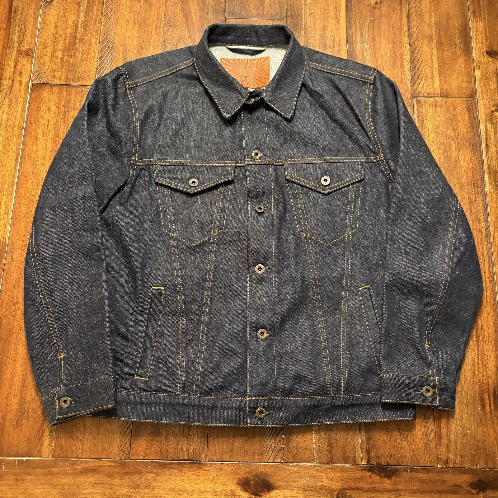 Brave Star Selvage Jacket Mens Large Blue Denim Ironside Selvedge USA Workwear image 2