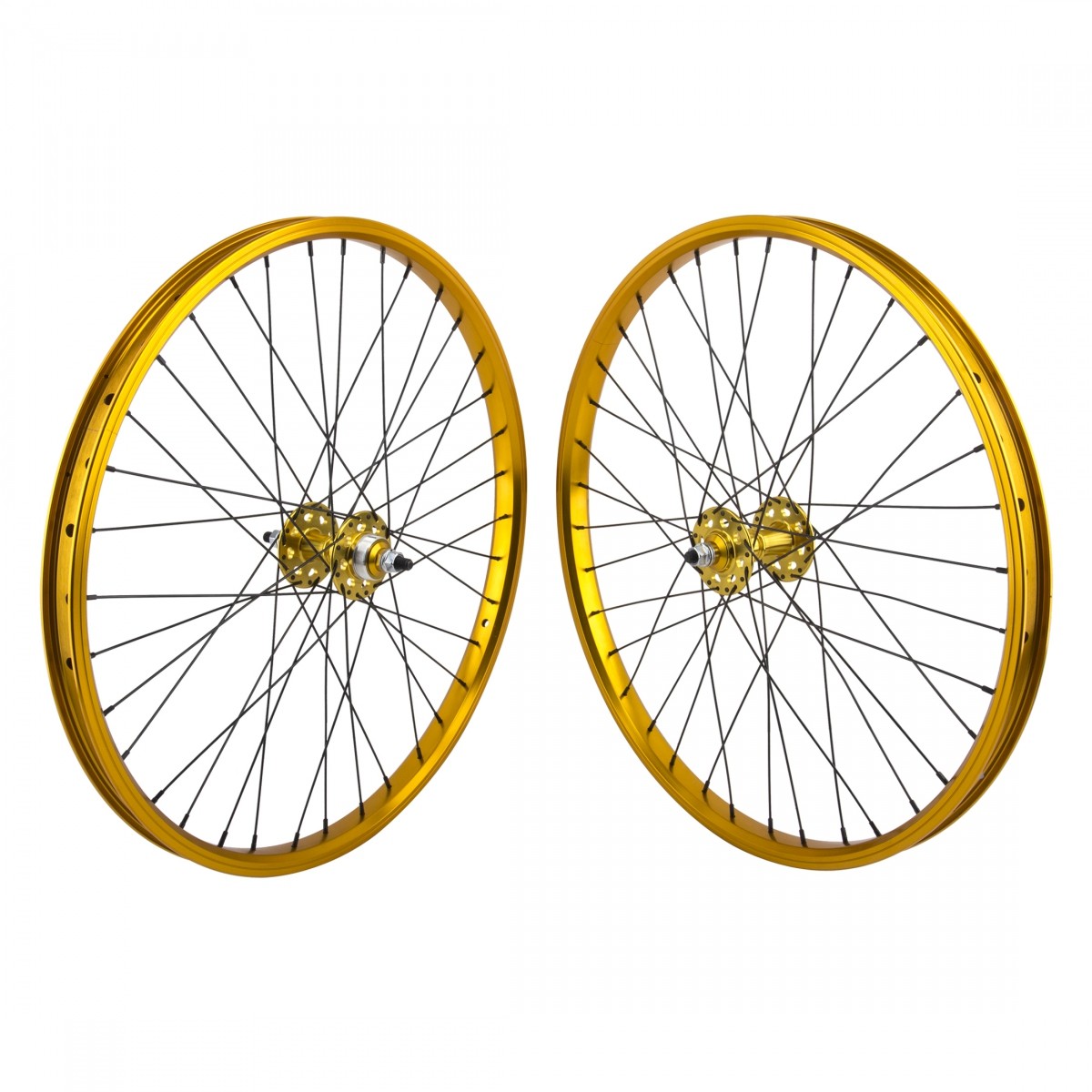 Колесная пара SE Bikes J24SG 24in Gold с уплотненными подшипниками, ободным тормозом Clincher