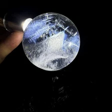46mm TOP Natural Rainbow clear quartz ball carved crystal Energy sphere