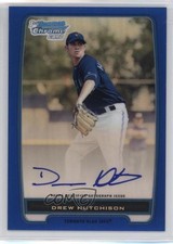 2012 Bowman Chrome Prospects Blue Refractor /150 Drew Hutchison #BCP103 Auto 0k0