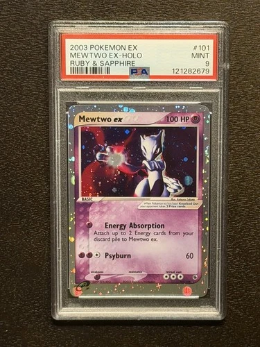2003 Pokemon Ex Ruby and Sapphire Mewtwo Ex Holo #101 PSA 9