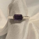 Sterling Silver Purple Amethyst Ring - Unique East-West Setting — photo 4
