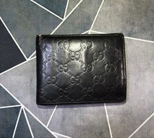 GUCCI Bi fold Wallet Black Leather