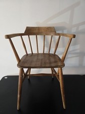 Antique Captains Chair Elm & Beech Smokers Bow Ecrol Priory Armchair 