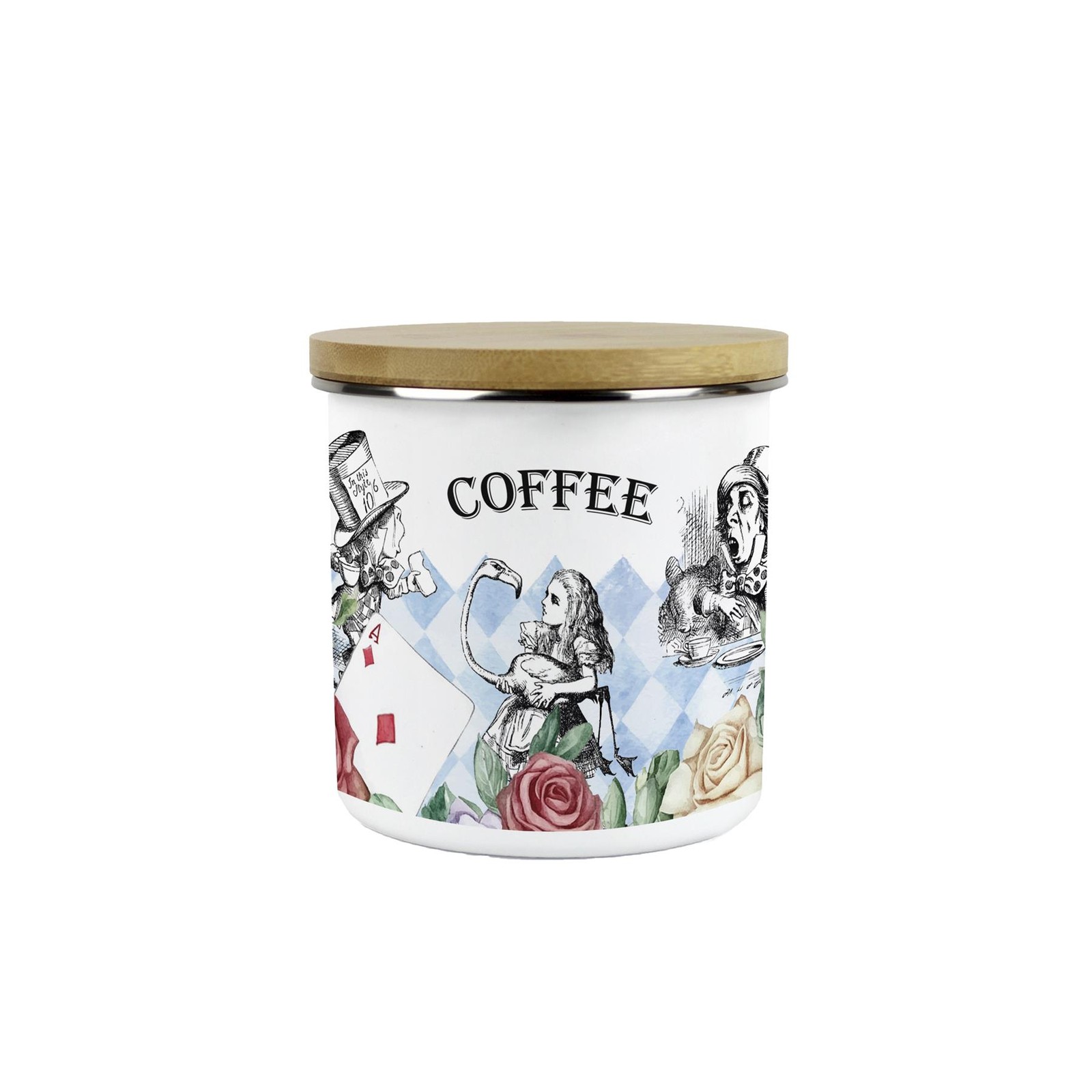 Alice's Adventures in Wonderland Coffee Canister - 600ml Kitchen Storage Gift