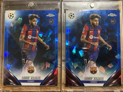 2023-24 Topps Chrome Sapphire UEFA Lamine Yamal #64 RC Rookie - SET OF 2