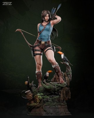 Lara Croft - Tomb Raider 1/6 or 1/8 Scale Statue 3D Print Model Kit Unpainted