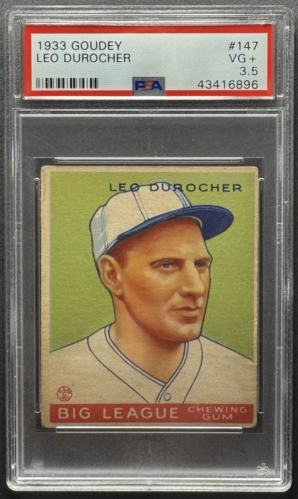1933 Goudey Leo Durocher #147 PSA 3.5 Cardinals Yankees Dodgers Reds