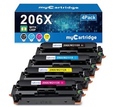 My Cartridge 206X Replacement 4-Pack For HP M255dw/M282nw/M283cdw/M283fdw