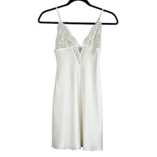 Etam Cream Silky Lace Romantic Lingerie Camisole Dress Size XS