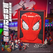 Spider Man Building Block Book Assembly Toy Boy Marvel Collection Handbook Gifts