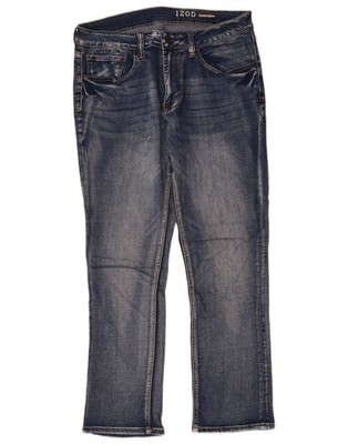 Izod Herren Comfort Stretch Slim Jeans W34 L30 Blau Baumwolle CN16