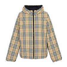 BURBERRY KIDS Check Reversible Hood Jacket 8117262 NEW ITEM