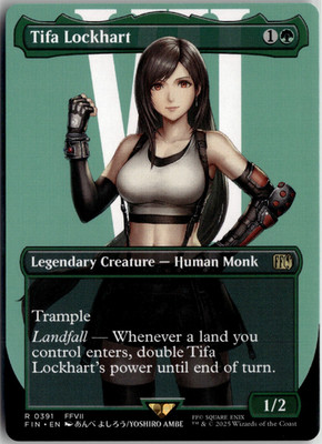 Tifa Lockhart 0391 Borderless Final Fantasy FF MTG Magic Card NM