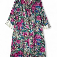 Victoria's Secret Vintage floral satin silk robe Womens M/L sleepwear elegant