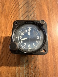 Vintage US Military Aircraft Clock A 13A Waltham WWII Era Parts Repair AS IS