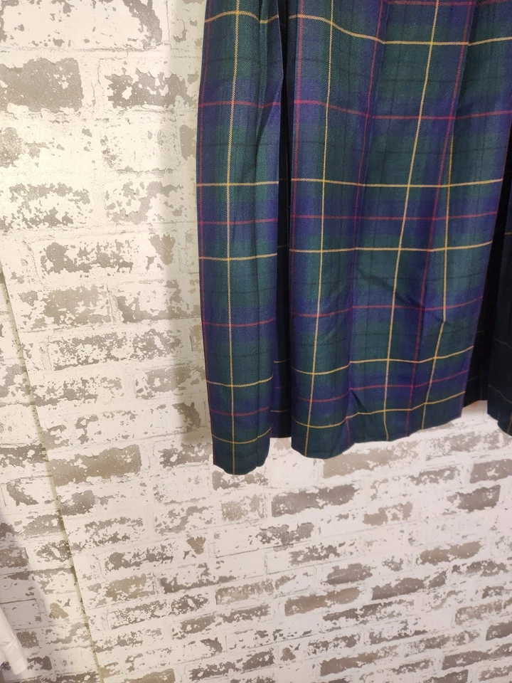 Pendleton Skirt Womens 16 Green Plaid Wool Celebration Tartan Preppy Academia - Image 4 of 4