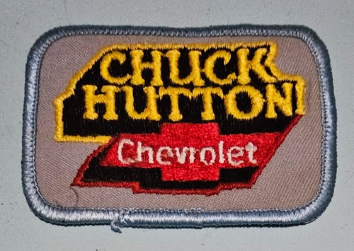 Vintage Chuck Hutton Chevrolet Employee Embroidered Uniform Patch
