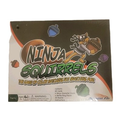 RoosterFin Board Game  Ninja Squirrels - The Game of Color Matching Nut Sn New