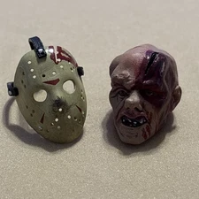 NECA Custom Fodder BLOODY HEAD & HOCKEY MASK ONLY Friday The 13th Part 3 -3D 7”