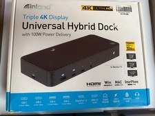 Inland Triple 4K Display Universal Hybrid Dock with 100W Power Delivery