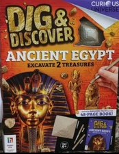 🏆Dig & Discover  Ancient Egypt  Hinkler excavate 2 treasures With 48 Page book